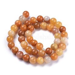 Natural Topaz Jade Beads Strands&nbsp;G-K410-08-8mm
