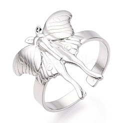 Non-Tarnish 304 Stainless Steel Open Cuff Rings&nbsp;RJEW-K245-61P