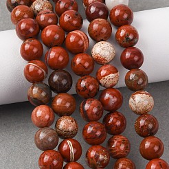 Natural Red Jasper Bead Strands&nbsp;G-R193-11-8mm