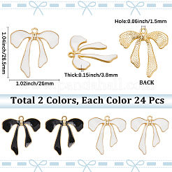 48Pcs 2 Colors Alloy Enamel Pendants&nbsp;ENAM-SC0006-56
