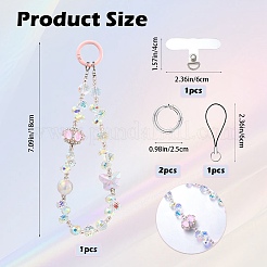 1Pc Glass Beaded Mobile Straps&nbsp;AJEW-SZ0002-83C