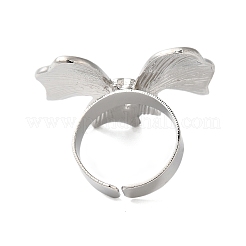 Bowknot Alloy Open Cuff Rings&nbsp;RJEW-U006-05P