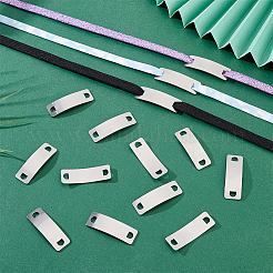 20Pcs 201 Stainless Steel Curved Rectangle Connector Charms&nbsp;STAS-HY0001-85