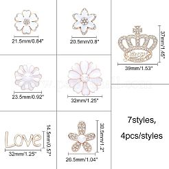 Alloy Rhinestone Cabochons&nbsp;PALLOY-OC0002-15LG