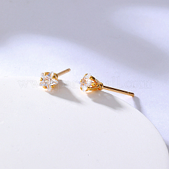 201 Stainless Steel Micro Pave Cubic Zirconia Stud Earring&nbsp;LV7016