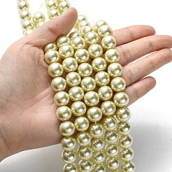 Eco-Friendly Dyed Glass Pearl Round Beads Strands&nbsp;LS-HY-A002-12mm-RB012