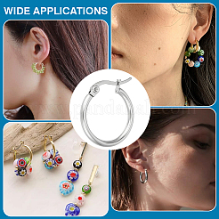 30 Pairs 304 Stainless Steel Hoop Earrings&nbsp;EJEW-PH0001-37
