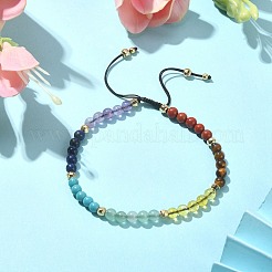 Natural & Synthetic Mixed Stone Braided Bead Bracelet&nbsp;BJEW-TA00324