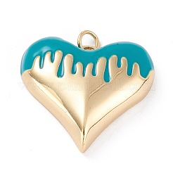 Brass Enamel Pendants&nbsp;KK-P201-24G