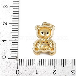 Brass Micro Pave Cubic Zirconia Pendants&nbsp;KK-D409-45G-B