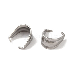 Non-Tarnish 201 Stainless Steel Snap on Bails&nbsp;STAS-S129-01P