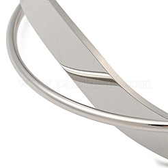 Non-Tarnish 304 Stainless Steel Plain Cuff Bracelet&nbsp;BJEW-B076-02P