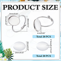 DIY Oval Finger Ring Making Kits&nbsp;DIY-ME0002-65