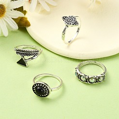 Zinc Alloy Finger Rings Sets&nbsp;RJEW-L101-03AS
