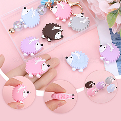 10Pcs 5 Colors Hedgehog Food Grade Eco-Friendly Silicone Beads&nbsp;SIL-SC0001-61