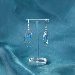 Trendy Glass Teardrop Dangle Earrings&nbsp;EJEW-JE00529