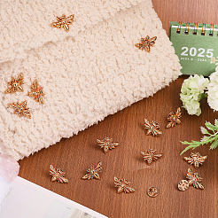 20Pcs Bees Alloy Brooches&nbsp;JEWB-CA0001-57KCG