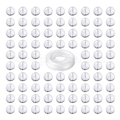 100Pcs 8mm Natural Grade AA Quartz Crystal Round Beads&nbsp;DIY-LS0002-36