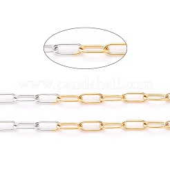 Two Tone 304 Stainless Steel Paperclip Chains&nbsp;CHS-B001-22