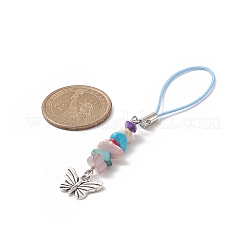 7 Chakra Synthetic Turquoise Beads Mobile Phone Strap&nbsp;HJEW-JM00931