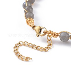 Natural Labradorite Bracelets&nbsp;BJEW-JB04663-02