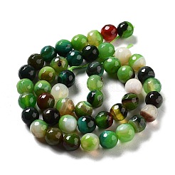 Natural Striped Agate/Banded Agate Beads Strands&nbsp;G-G581-8mm-16