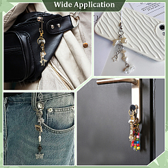 Zinc Alloy Acrylic Imitation Pearl Keychain&nbsp;KEYC-WH0030-67