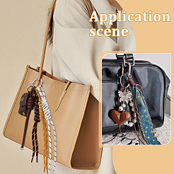 4Pcs 4 Styles PU Leather/Nylon Braided Cord Tassel Bag Embellishments&nbsp;PURS-PH0001-37