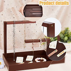 Rectangle Wood Jewelry Display Stands&nbsp;ODIS-WH0329-34B