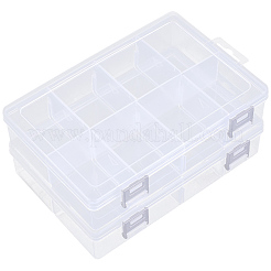 3Pcs 8 Grids PP Plastic Adjustable Dividers Boxes&nbsp;CON-PA0001-13