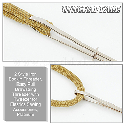 8Pcs 2 Style Iron Bodkin Threader&nbsp;DIY-UN0005-72
