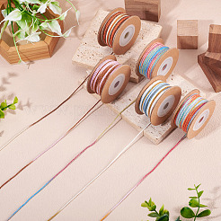 5 Rolls 5 Colors Segment Dyed Macrame Cotton Cord&nbsp;OCOR-TA0004-05B