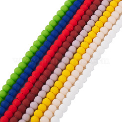 9 Strand 9 Colors Opaque Glass Beads Strands&nbsp;GLAA-TA0002-08