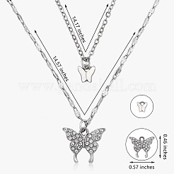 Alloy Butterfly Pendant Necklaces for Women&nbsp;JN1064A