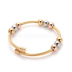 304 Stainless Steel Torque Bangles&nbsp;BJEW-L642-26MP