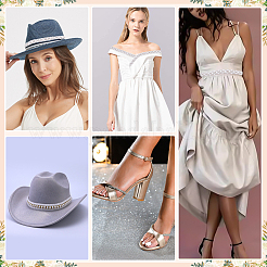 Grenadine & Plastic Pearl Ribbon&nbsp;OCOR-WH0105-170A