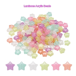 200Pcs Luminous Acrylic Beads&nbsp;TACR-YW0001-24