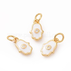 Brass Enamel Pendants&nbsp;ZIRC-I026-01G