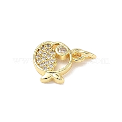 Brass Micro Pave Cubic Zirconia Charms&nbsp;ZIRC-I356-13G-01