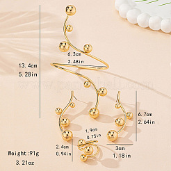 Iron Round Beaded Stud Earrings & Cuff Bangles & Rings Sets&nbsp;FS-WGB12A8-01