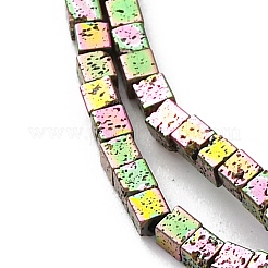 Electroplated Natural Lava Rock Beads Strands&nbsp;G-A256-B01-01I