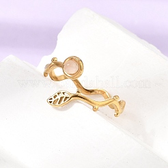 304 Stainless Steel Cuff Open Rings for Women&nbsp;GG-CBA7994-03G-10