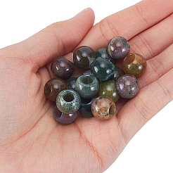 20Pcs Natural Indian Agate European Beads&nbsp;G-SP0001-48