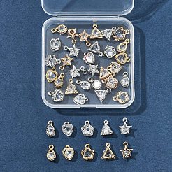 40Pcs 10 Style Alloy Charms&nbsp;ZIRC-FS0001-02
