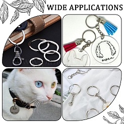 120Pcs 2 Styles Iron Split Key Rings&nbsp;FIND-SC0013-32P