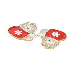 Christmas Alloy Enamel Pendants&nbsp;ENAM-D047-07G-06