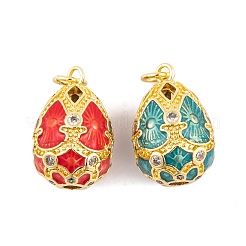 Brass Micro Pave Cubic Zirconia Pendants&nbsp;KK-E112-08G
