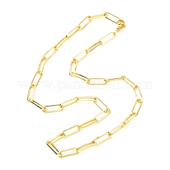 Brass Paperclip Chains Necklace for Men Women&nbsp;NJEW-JN03713