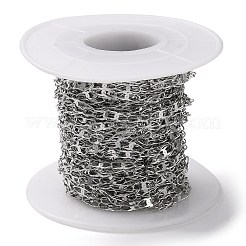 Tarnish Resistant 304 Stainless Steel Dapped Oval Link Chains&nbsp;CHS-G027-01P