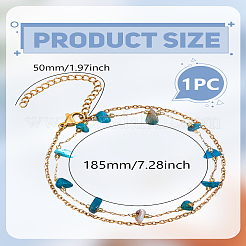 1Pc Stainless Steel & Natural Gemstone Multi-strand Bracelets for Women&nbsp;BJEW-LP0003-28